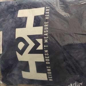 Height Doesn't Measure Heart Hoodie size Large tie dye blue in color